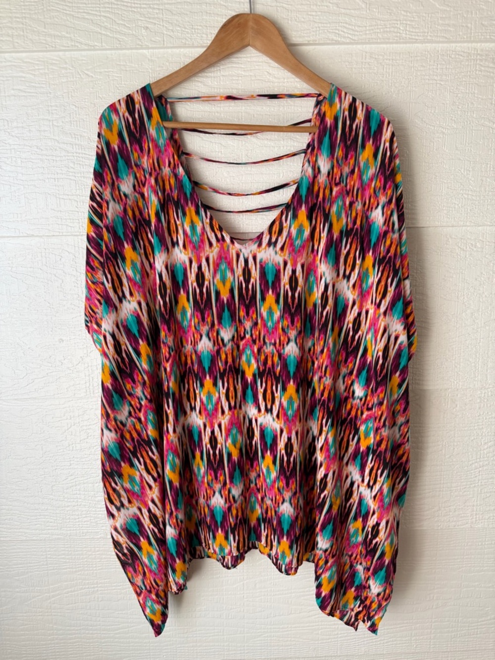 Kenneth Cole Multicolor Ikat Swim Cover Up Size S 30” NWT